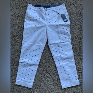 Tommy Hilfiger brand new white with black stars pants size 10